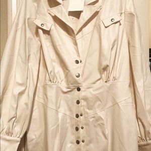 White raincoat dress